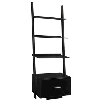 Convenience Concepts American Heritage Ladder Bookcase, Black