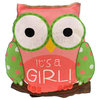 Home & Garden WHOOO'S CUTEST IT'S A GIRL Fabric Baby Announcement Sign 9719640
