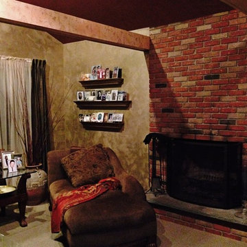 Mica infused plaster treatment on the walls