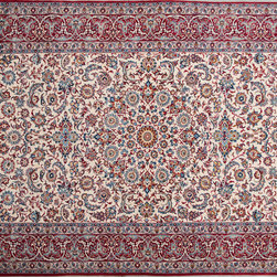 Antique Persian Nain rug 4'10 X 7'4 - Area Rugs