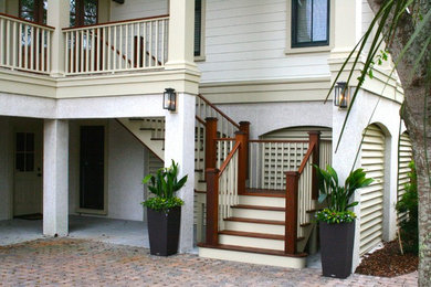 Beach style home design photo in Charleston