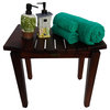 20" Sojourn Contemporary Eastern Style Shower Bench, Without Shelf