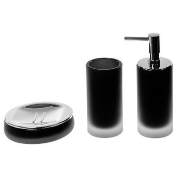 Nameeks TI281 Gedy Bathroom Accessories Set - Black