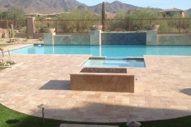 Inspiration for a modern pool remodel in Houston