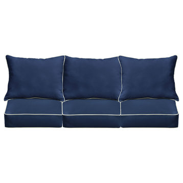 23" x 25" x 5" Deep Seating Sofa Pillow and Cushion Set, Corded