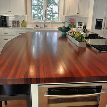 Santos Mahogany Island Top by DeVos Custom Woodworking