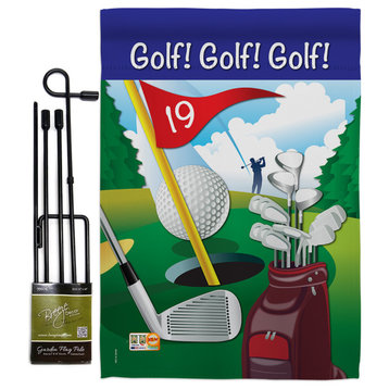 Golf!, Golf!, Golf! Interests Sports Garden Flag Set