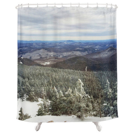 Killington Summit View, Fabric Shower Curtain