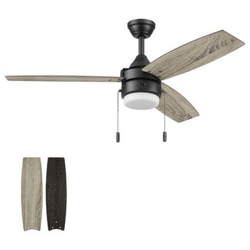 Honeywell Berryhill 48" Ceiling Fan, Color Changing Light, Black