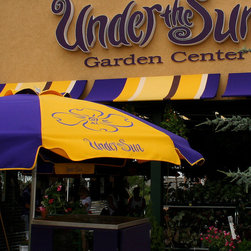 Customer Photo: Logo Patio Umbrella at Under the Sun - Outdoor Umbrellas