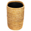 Artifacts Rattan™ Oval Waste Basket with Metal Liner, Honey Brown