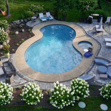 Chester Springs Pool Patio Fireplace