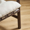 Paxton Wood Sling Chair - Dune Fabric Walnut