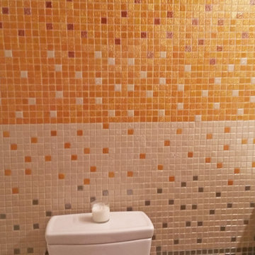 Colorful Basement Bath
