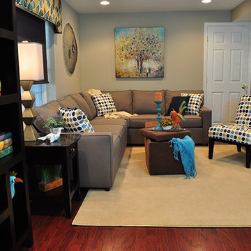 Vibrant Basement Family Room