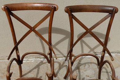 chaises bistrot défoncées restaurées