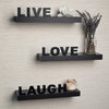 Decorative "Live" "Love" "Laugh" Wall Shelves, Set of 3