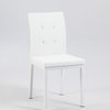 White Tufted Back Upholstered Side Chair, Set of 2