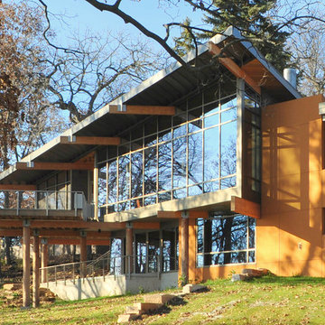 Wood & Metal Luxury Home Exterior