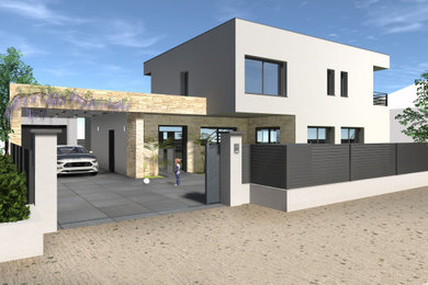 Visuels 3D d'une maison contemporaine