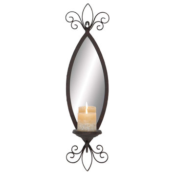 Traditional Brown Metal Wall Sconce 93739