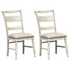 Slat Back Side Chair (RTA)-Set of 2 Traditional White