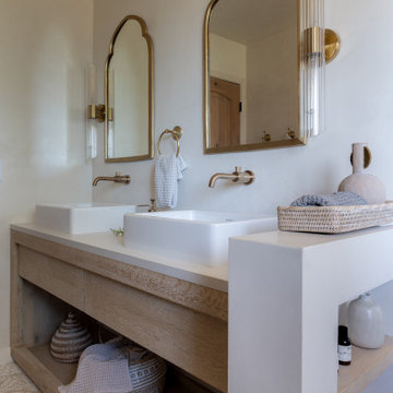 Part 2 - Modern and Understated Mediterranean Escape: Guest Bathroom