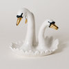 Dancing Swans Ceramic Ring Dish Jewelry Holder Plate Table Display Imm Living