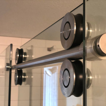 Shower Glass Slider Enclosures - Barn Door Style