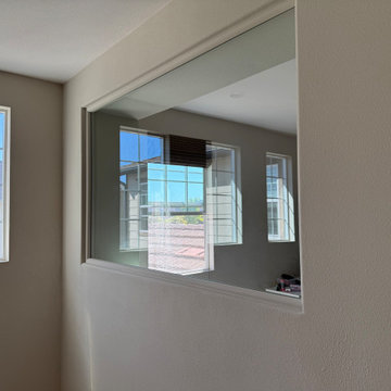 Enclosed Study Room Conversion with Custom Door and Glass Panel in Irvine