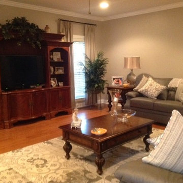 After Photo - Drapery Panels and Pillows for Room Makeover
