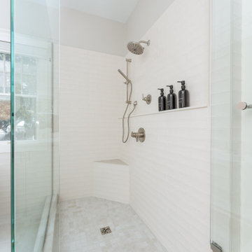 Walk-in Tile Shower with Built-in Niche