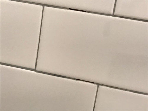 Bad Tile Job Help Grout Dark In, How To Fix Small Holes In Tile Grout