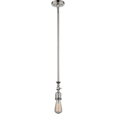 Franklin Restoration Bare Bulb 1 Light Mini Pendant, Polished Nickel