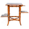 Consigned Table, Vintage Fox Bamboo Table With 4 Shelves
