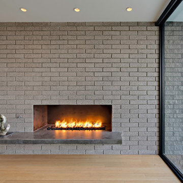 steel fireplace box for gas or wood