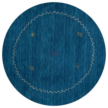 Safavieh Himalaya Collection HIM583 Rug, Blue, 8' Round