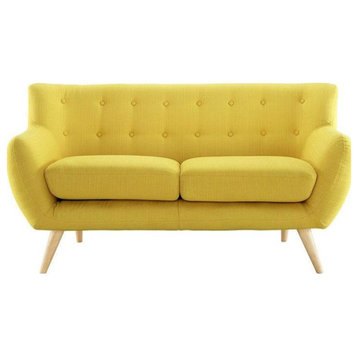 Wiley Upholstered Fabric Loveseat, Sunny