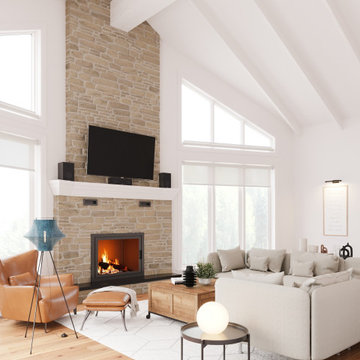 Living Spaces are meant to envelop you like a dream. After image in white!