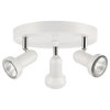 Melo 2-Light Glossy White Track Lighting, Bulbs Included, 3-Light Canopy