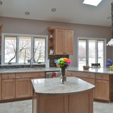 Contemporary Kitchen with Heated Flooring