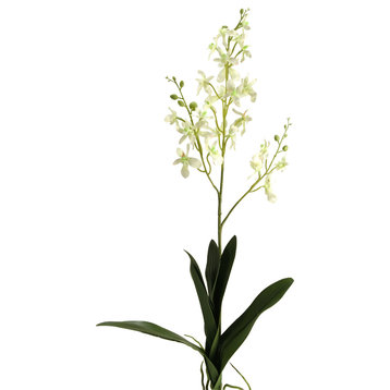 30.5" Dendrobium Orchid, Set of 3, White