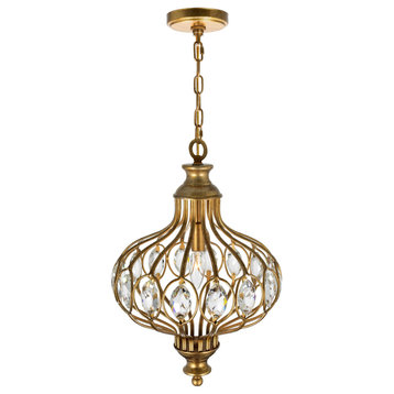 Altair 1 Light Chandelier with Antique Bronze finish