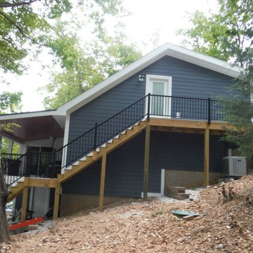 James Hardie Evening Blue Siding W/ Arctic White HardieTrim | Lake Ozark, MO.