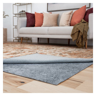 Tayse Rugs Gatto Felt Solid Gray Scatter Mat Rug Pad