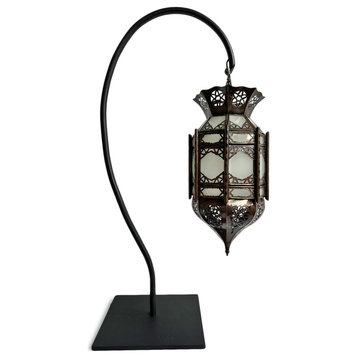 Frosted Moroccan Arch Table Lamp