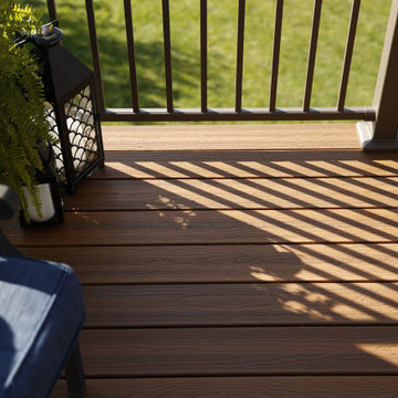 Sophisticated Simplicity - Spiced Teak Composite Decking & A210 Aluminum Railing