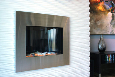 Example of a minimalist living room design in Salt Lake City