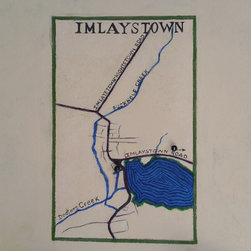 Allentown NJ Map cut outs - Wall Sculptures