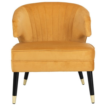 Zena Wingback Arm Chair Marigold/Black